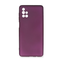 Newface - 141 - Samsung Galaxy M51 Kılıf First Silikon - Edntrend - - Mürdüm