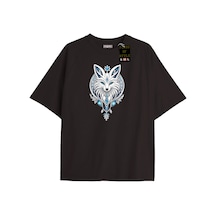 Flood Of Style Siyah Oversize T-shirt Kurt Özel Tasarım