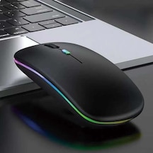 Mufunye Bluetooth Çift Modlu Kablosuz Şarj Sessiz Oyun Işıklı Kablosuz Mouse