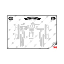 Mercedes E-190 1983-1993 Torpido Konsol Trim Göğüs Maun Kaplama Set 34 Parça Gümüş