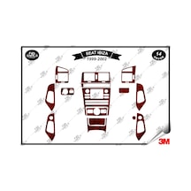 Seat İbiza 1999-2002 Torpido Konsol Trim Göğüs Maun Kaplama Set 14 Parça Maun Renk