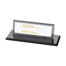 Kişiye Özel Besmele Tasarımlı Kristal Masa İsimliği