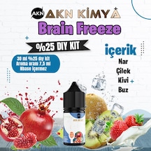 Brain Freeze Naked Yoğun Dıy Kit Nar Çilek Kivi Buz Gıda Aroması %25 Oranda Aroma İçerir Hazır Değildir 30 Ml