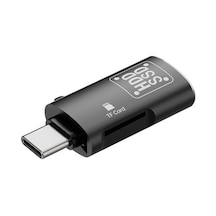 Polham 2in1 Type C To Tf Kart Ve Usb Çevirici Otg Adaptör, Şarj Ve Data Aktarım Otg Çeviricisi, Yüksek Hızlı