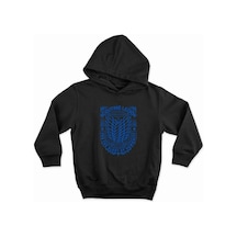 Attack On Titan Özel Tasarım Kapüşonlu Unisex Sweatshirt Siyah