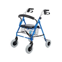 Rolatör Yürüteç Kalın Tekerlekli, 360 Dönebilen, Katlanır Alüminyum Gövde Dy049146l