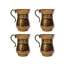 4 Adet Bakır Maşrapa Bakır