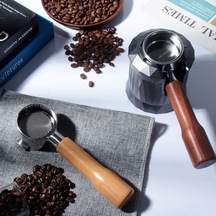 Mufunye Delonghi Ec680/ec685 Uyumlu 51mm Paslanmaz Çelik Ve Gül Ağacı Portafiltre - Filtre Sepeti Dahil Diğer