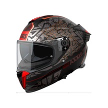 Axxis Hawk Lets Rıde B5 Full Face Güneş Vizörlü Motosiklet Kaskı Kahverengi