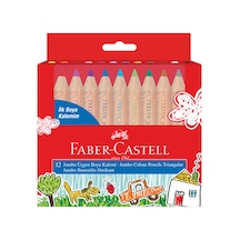 Faber-Castell İlk Boya Kalemim Jumbo Yarım Boy 12 Renk, Ergonomik Tasarım, Canlı Renkler
