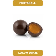 Bitter Çikolata Kaplı Portakal Aromalı Lokum Draje 500 Gr