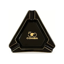 Cohiba 50. Yıl Siyah Porselen Üçlü Puro Küllüğü - Tr8866