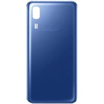 Samsung Galaxy Uyumlu M30 Logolu Kasa Kapak - Yan Tuşlar Dahil - Mavi Mavi