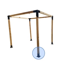 8x8cm Montaj Ayağı Pergola Çardak Kamelya Demir Bağlantı