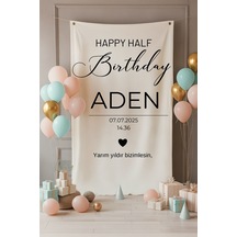 Halft Birthday Doğum Günü Partisi Duvar Süsü - Yarım Yaş Temalı K