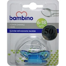 Bambino Silikon Damaklı Emzik 6-18 Ay - Mavi