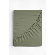 Ezgi Organik%100 Pamuk Lastikli Bebek Çarşafı Geniş Ölçü Aralığı Haki 60x120 Cm, Bebekcrsf