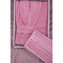 Colourist Şalyaka Bornoz Baş Havlusu-pembe
