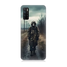 İnfinix Note 7 Lite Uyumlu Maskeli Yürüyüş Desenli Silikon Kılıf
