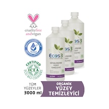 Ecos3 Organik Hipoalerjenik Yüzey Temizleyici 1000 Ml X 3'Lü Set
