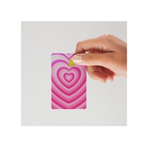 Pembe Kalpli: Romantik Pembe Kalpli Kart Kaplama Kaliteli Sticker Standart