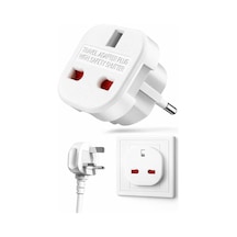 Kyrotech İngiltere Den Ab Ye Seyahat Adaptörü, Uk G Tip 3 Pin Den Avrupa E/f Tipi 2 Pin Priz Dö
