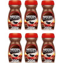 Nescafe Classıc Kahve Cam 200 Gr X 6 Adet Çözünebilir
