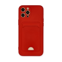 Newface Apple İphone 12 Pro Max Kılıf Kelvin Kartvizitli Silikon - Kırmızı