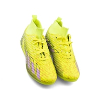 Sportaç 102 Genç Halı Saha Futbol Ayakkabı Neon Sarı Lila Siyah Neon Sarı Lila Siyah