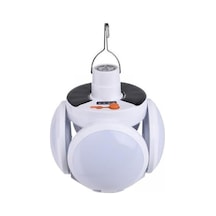Ccgloball Güneş Led Kamp Işık Usb Şarj Ampul Mobil Gece Pazarı Işık, Durak Beyaz
