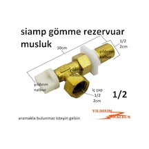 Siamp Gömme Rezervuar Musluğu 1/2 Büyük Tip Kuyruklu Prinç İç Mus