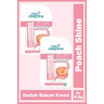 Cire Aseptine Lip Care Peach Shine Renkli Dudak Bakım Kremi 4,5 Gr 2 Adet