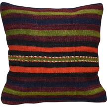 Zehra Abla Halı Yeni El Dokuma Dekoratif Kilim Kırlent Yastık Kılıfı 6462 Çok Renkli