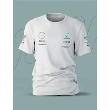 Startmore Mclaren 2021 F1 Parlayan Baskılı T-shirt Beyaz