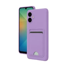 Samsung Galaxy A07 4g Kelvin Kartvizitli Silikon - Lila Çok Renkli