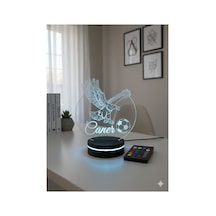 Kişiye Özel Kartal Futbol Temalı Renk Değiştiren Rgb 3d Led Lamba Dekoratif Masa Gece Lambası