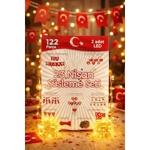 122 Parça 23 Nisan Dekoratif Süsü Flama Okul Süsü, Atatürklü Balon, Türk Bayrağı Pano Süsleri 2026