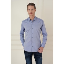 Efor Slim Fit %100 Pamuk Uzun Kol Dokulu Klasik İndigo Gömlek Gk 749 Indigo Efor Slim Fit %100 Pamuk Uzun Kol Dokulu Klasik İndigo Gömlek Gk 749 Indigo