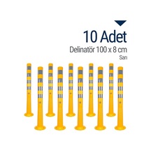 Delinatör 100 x 8 CM Sarı 10 Adet. Esnek Duba