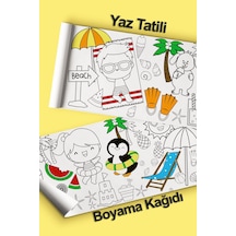 Melolisa Yaz Tatili Temalı Bebek, Kreş Ve Çocuk Aktivite Ve Boyama Rulosu - Kids Coloring Roll