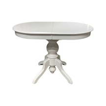 Rika Baba Ayak Oval Açılır Masa 70x110 Beyaz