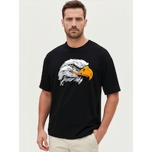 Kartal Oversize Unisex T-shirt Siyah