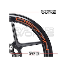 Cfmoto 450nk Jant Sticker Jant İç Yazı 8'li Set Sticker Etiket