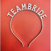 Gümüş Renk Team Bride Taç Plastik Gelin Ve Nedime Tacı Çocuk