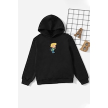 Çocuk Cedric Baskılı Sweatshirt Siyah