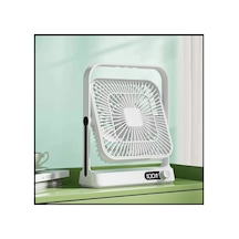 Masaüstü Şarjlı Fan 120 Hız Kademeli Ultra İnce Led Göstergeli Vantilatör Serinletici Mini Klima