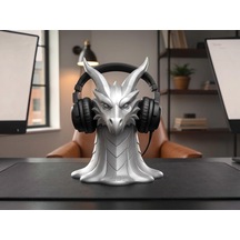Happy3dworld Ejderha Kafası Kulaklık Standı, 3d Baskı Fantastik Gotik Model