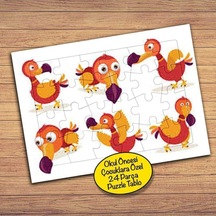 Şaşkın Sevimli Kuş Çocuklara Özel Puzzle Yapboz Tablo-pz158