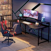 Zizuva Tasarım Gaming Çalışma Masası Ceviz - Siyah