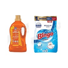 Bingo Giysi Şampuanı 4l + Beyazlar İçin Toz 8 Kg 2'li Set Diğer